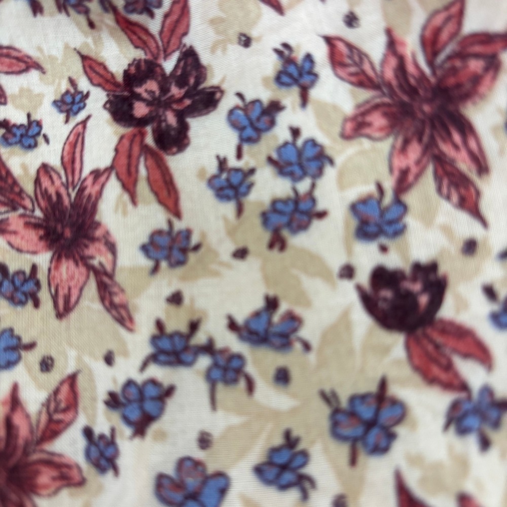 My Danielle Cracker Barrel Wms XL Floral Peasant Blouse Square Neck Tiered Boho - Picture 3 of 10
